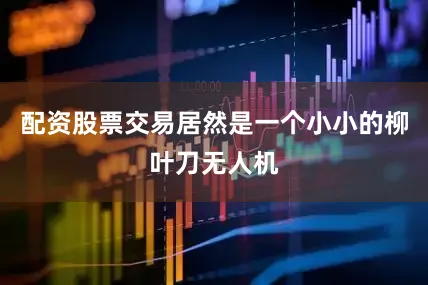 配资股票交易居然是一个小小的柳叶刀无人机